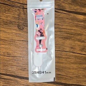Taylor Swift Vibrant Pink and White Apple Watch Band- 38mm